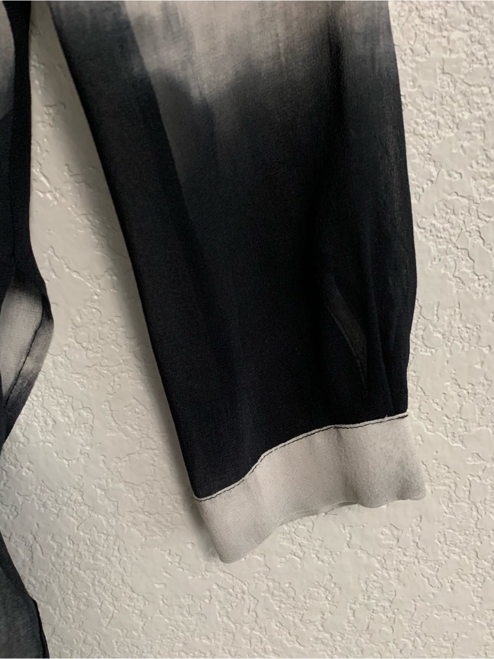 Go Silk Top Blouse Womens M Silk Tie Dye Button Up Tunic Sheer Boho Beach Artsy - Picture 7 of 16